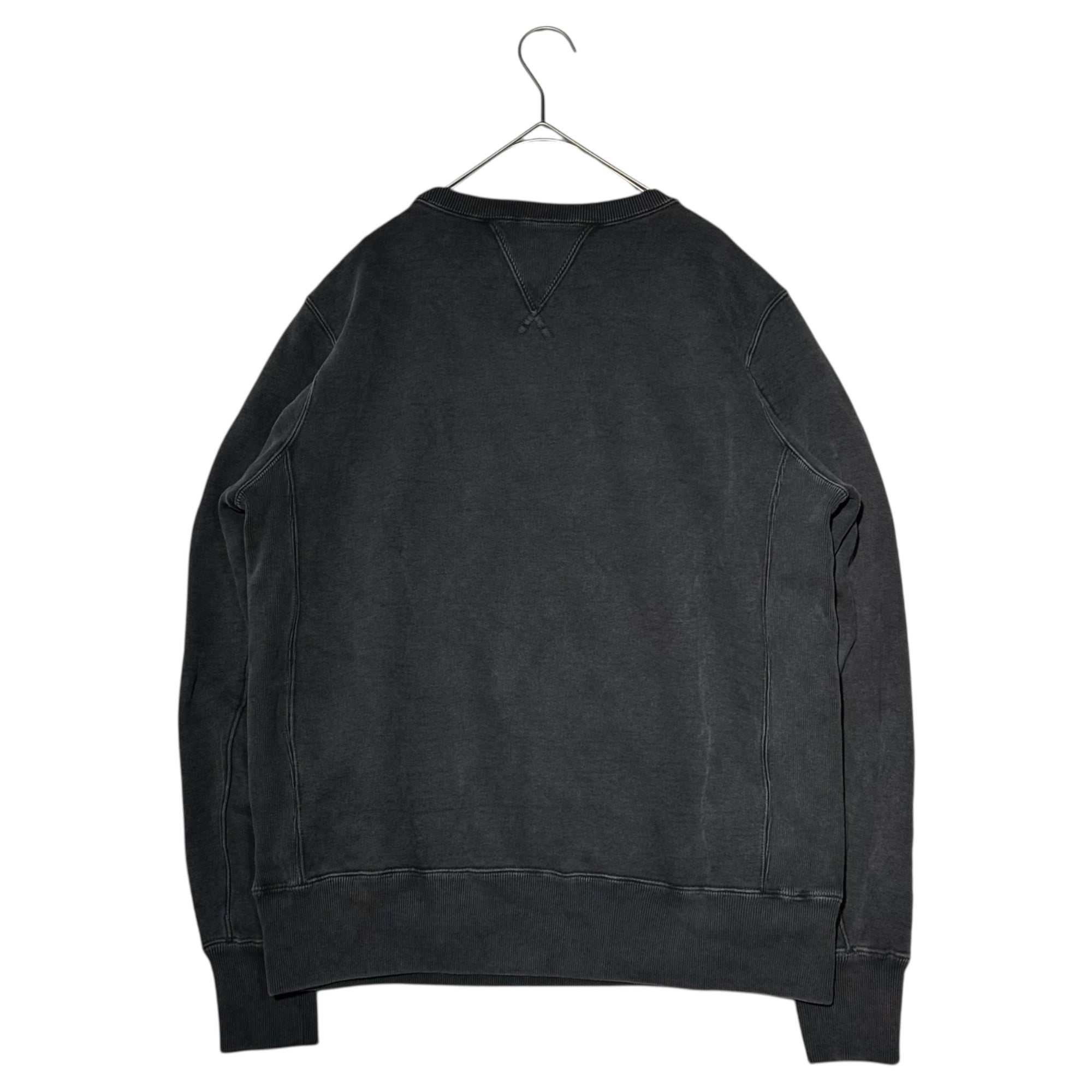 REMI RELIEF(レミレリーフ) Vintage-Washed Double V-Gusset Sweatshirt ヴィンテージ 加工 両Vガゼット スウェット M ブラック