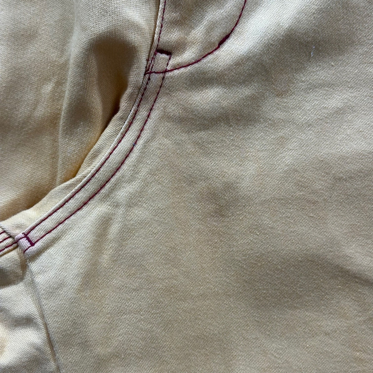 COMME des GARCONS HOMME PLUS(コムデギャルソンオムプリュス) 2000SS Gobelin-Era Red-Stitch Wide Straight Pants ゴブラン期 レッド ステッチ ワイド ストレート パンツ PP-10019M M イエロー×レッド AD1999 00s アーカイブ