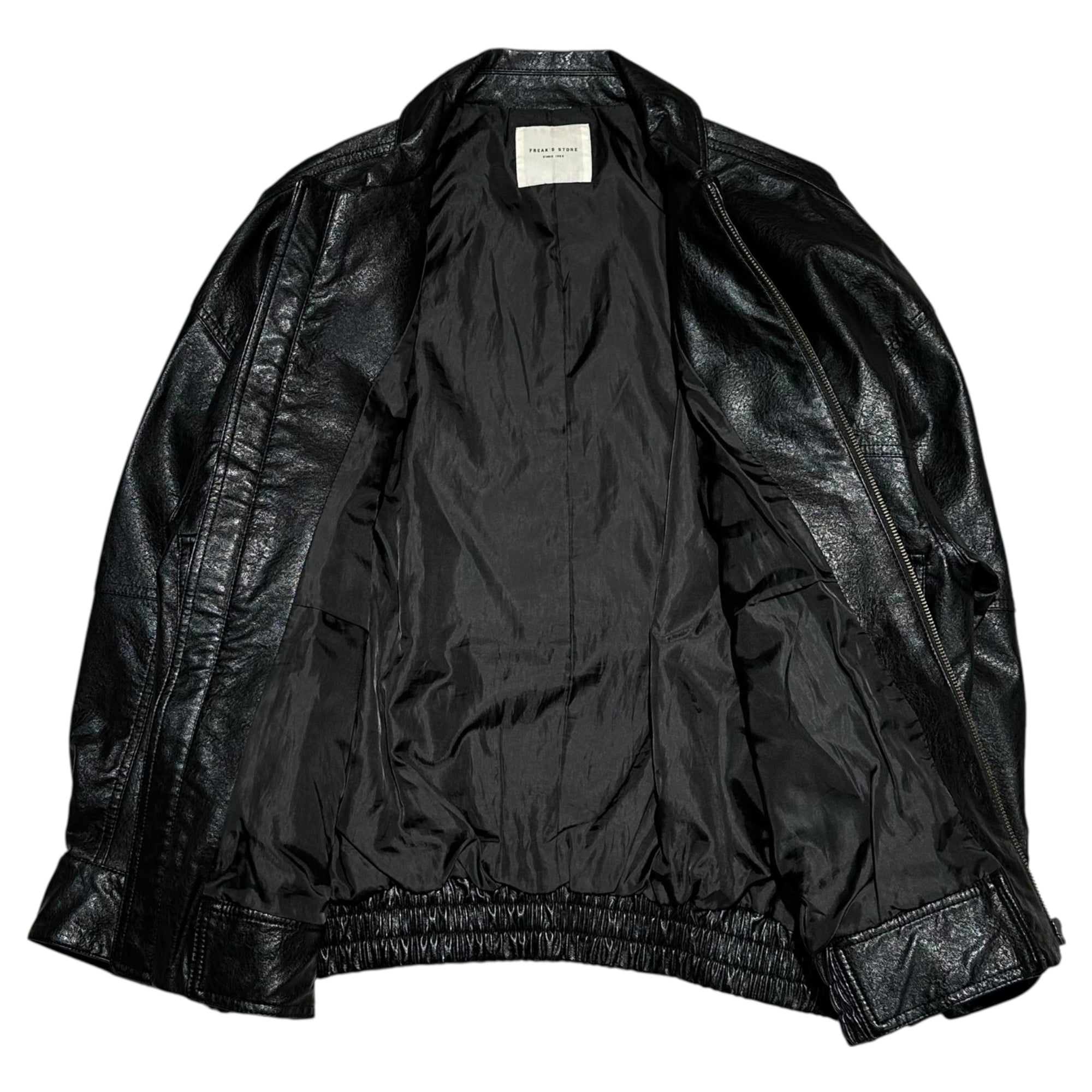 FREAKS STORE(フリークスストア) Faux Leather Jacket フェイク レザー ブルゾン 1153248901411 FREE ブラック
