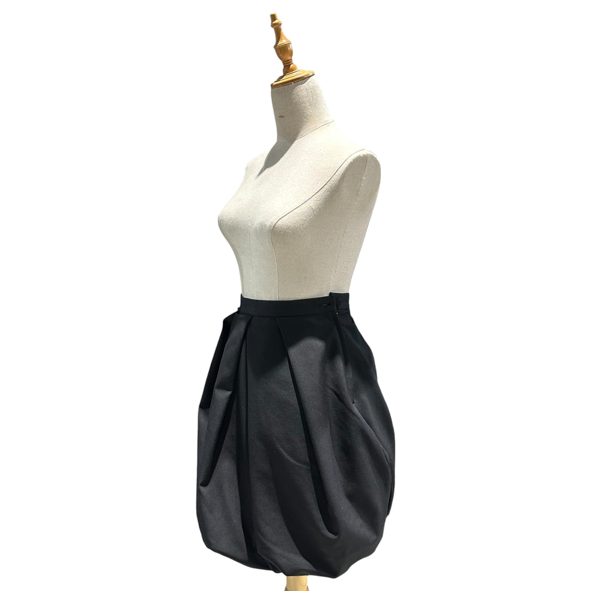 COMME des GARCONS NOIR(コムデギャルソンノアール) 1990's Wool Gabardine Balloon Skirt ウール ギャバジン バルーン スカート AS-11007S S ブラック AD1990 90s アーカイブ