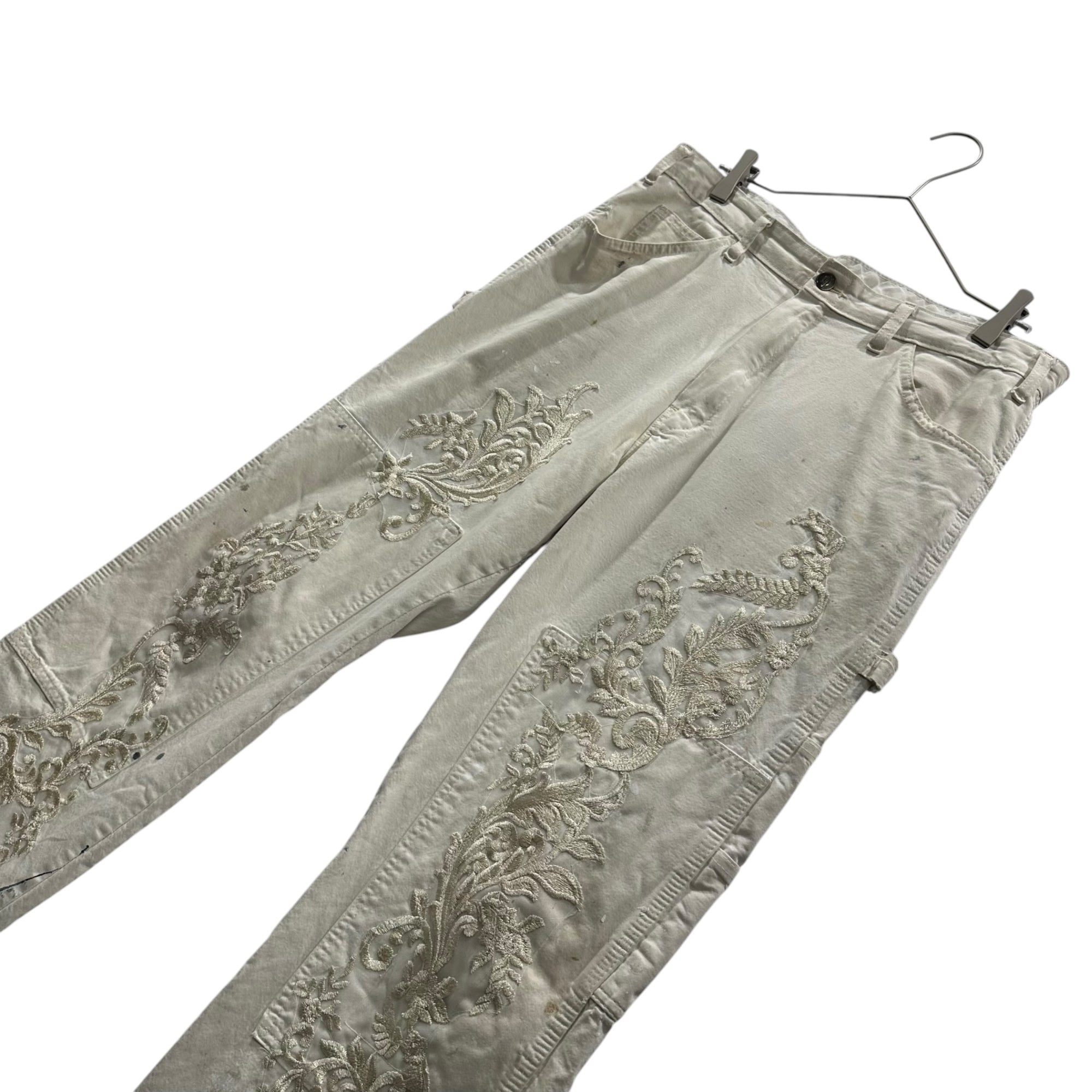 Innocence NYC(イノセンス) PAINT PAINTER PANTS ペイント ペインター パンツ 33 ホワイト 刺繍