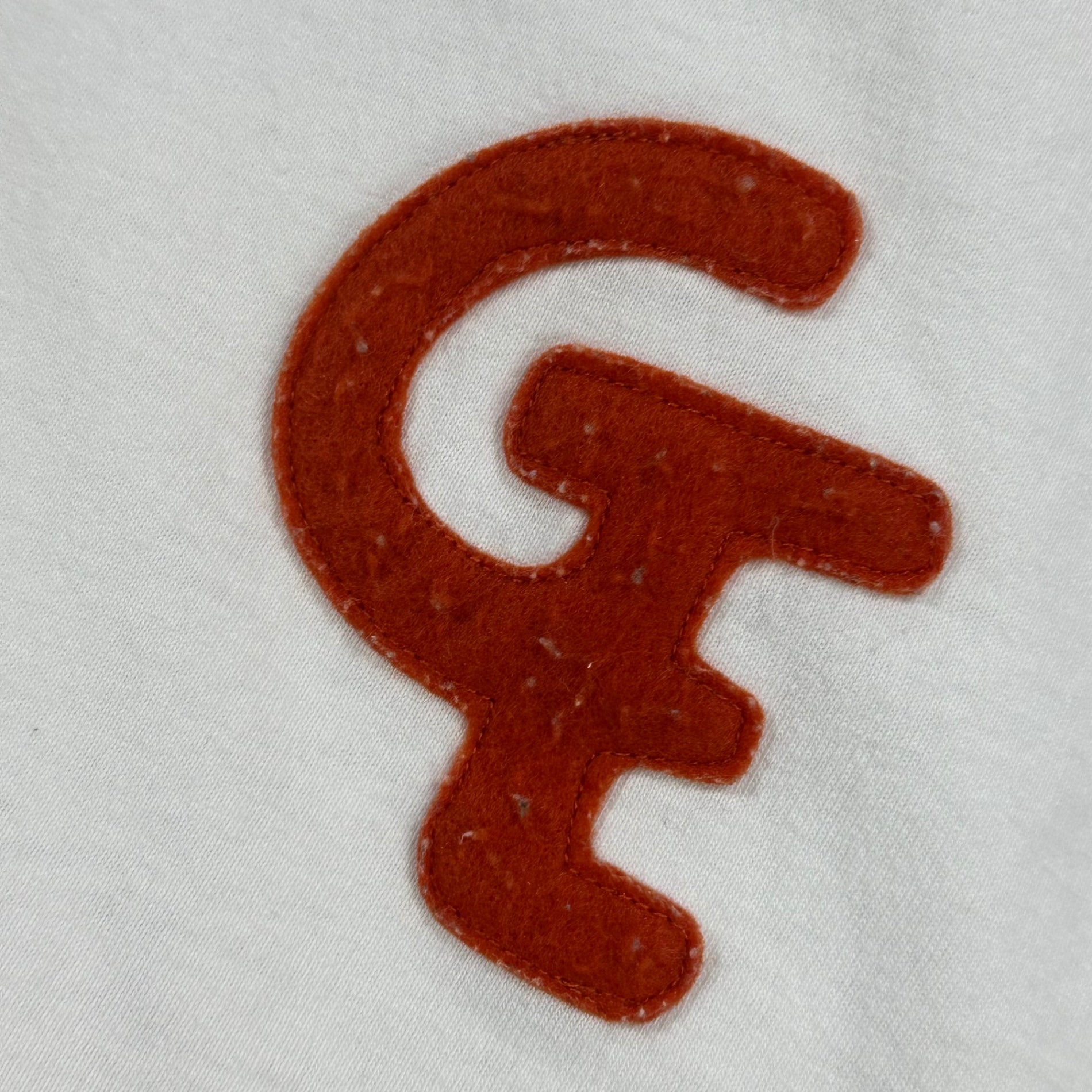 GOODENOUGH(グッドイナフ) 1997's Felt Logo Ringer S/S T-Shirt フェルト ロゴ リンガー 半袖 Tシャツ M ホワイト×オレンジ