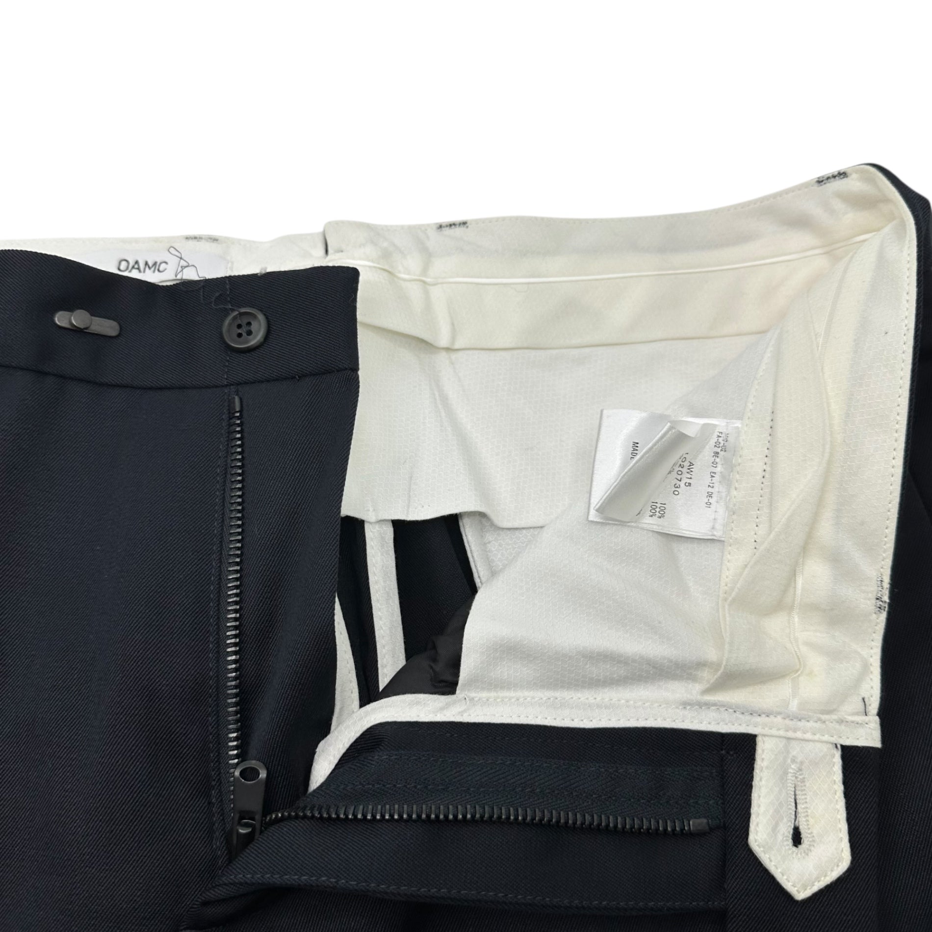 OAMC(オーエーエムシー) 15AW Center-pressed slacks センタープレス スラックス AW15 IO20730 32 ブラック
