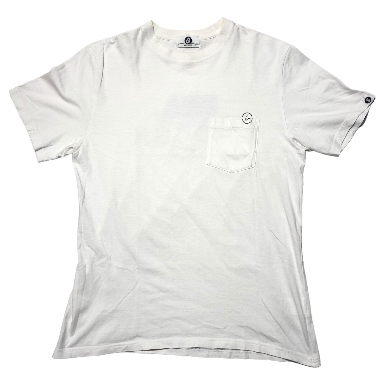 GOODENOUGH × FRAGMENT DESIGN(グッドイナフ×フラグメントデザイン) THE CONVENI Back print pocket T-shirt ザコンビニ バックプリントポケットTシャツ 2(M) ホワイト×ブラック エルメスオマージュ 稀少品