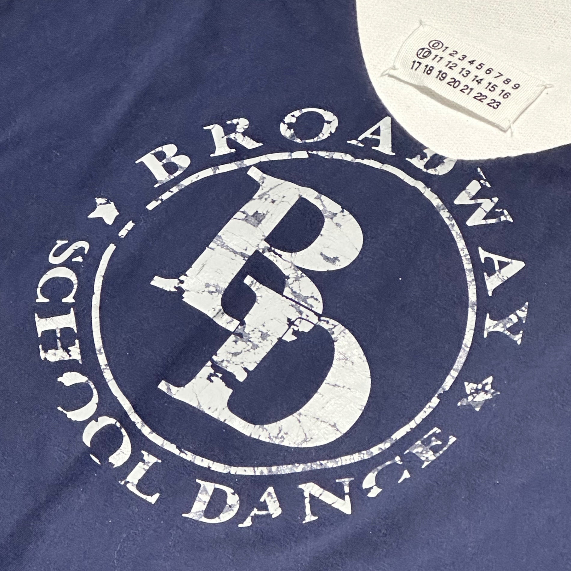 Maison Martin Margiela(メゾン マルタンマルジェラ) 2004 ⓪ ⑩ Artisanal Reconstructed Layered Sweatshirt アーティザナル 再構築 レイヤード スウェット 833M00750071 表記無(FREE) ネイビー×ホワイト 00's 本人期 アーカイブ リバーシブル