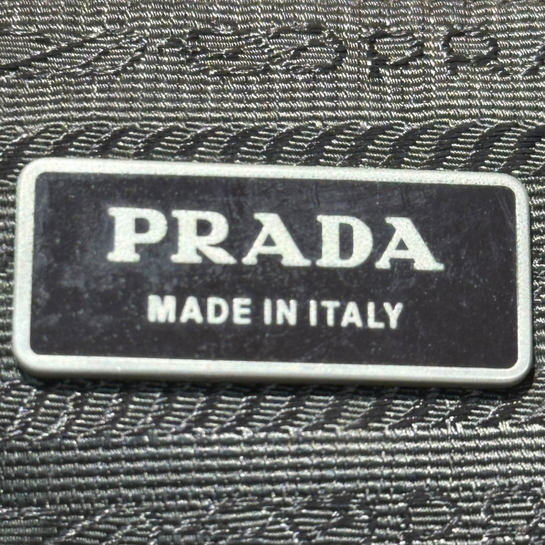 PRADA(プラダ) Crocodile Embossed Leather Nylon Tote Bag クロコ 型押し レザー ナイロン トート バッグ ベージュ 肩掛け 三角プレート