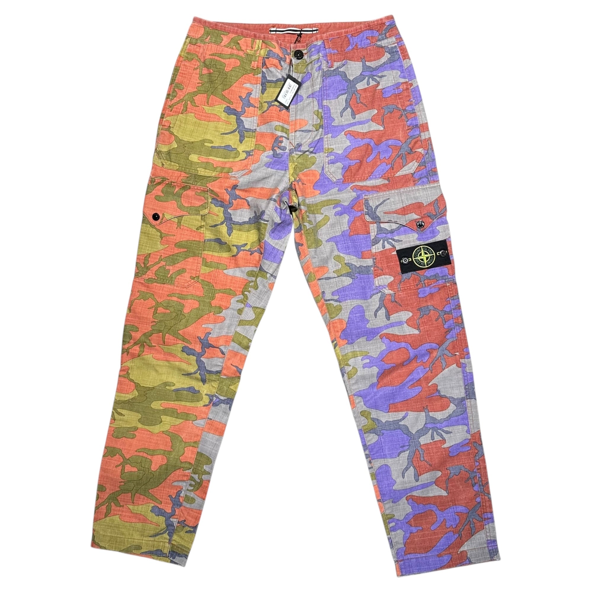 STONE ISLAND(ストーンアイランド) 22AW Heritage Camo Ripstop Nylon Cargo Pants ヘリテージ カモ リップストップナイロン カーゴ パンツ 7715319E8 W31 ブリックレッド カモフラ 迷彩