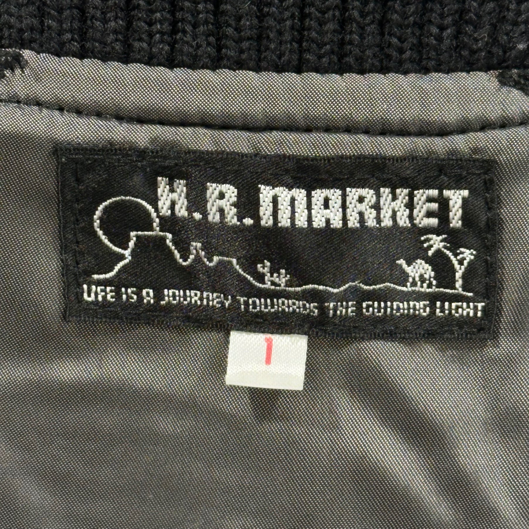HOLLYWOOD RANCH MARKET(ハリウッドランチマーケット) Melton Wool Pharaoh Jacket メルトン ウール ファラオ ジャケット 1 ブラック×グレー スタジャン