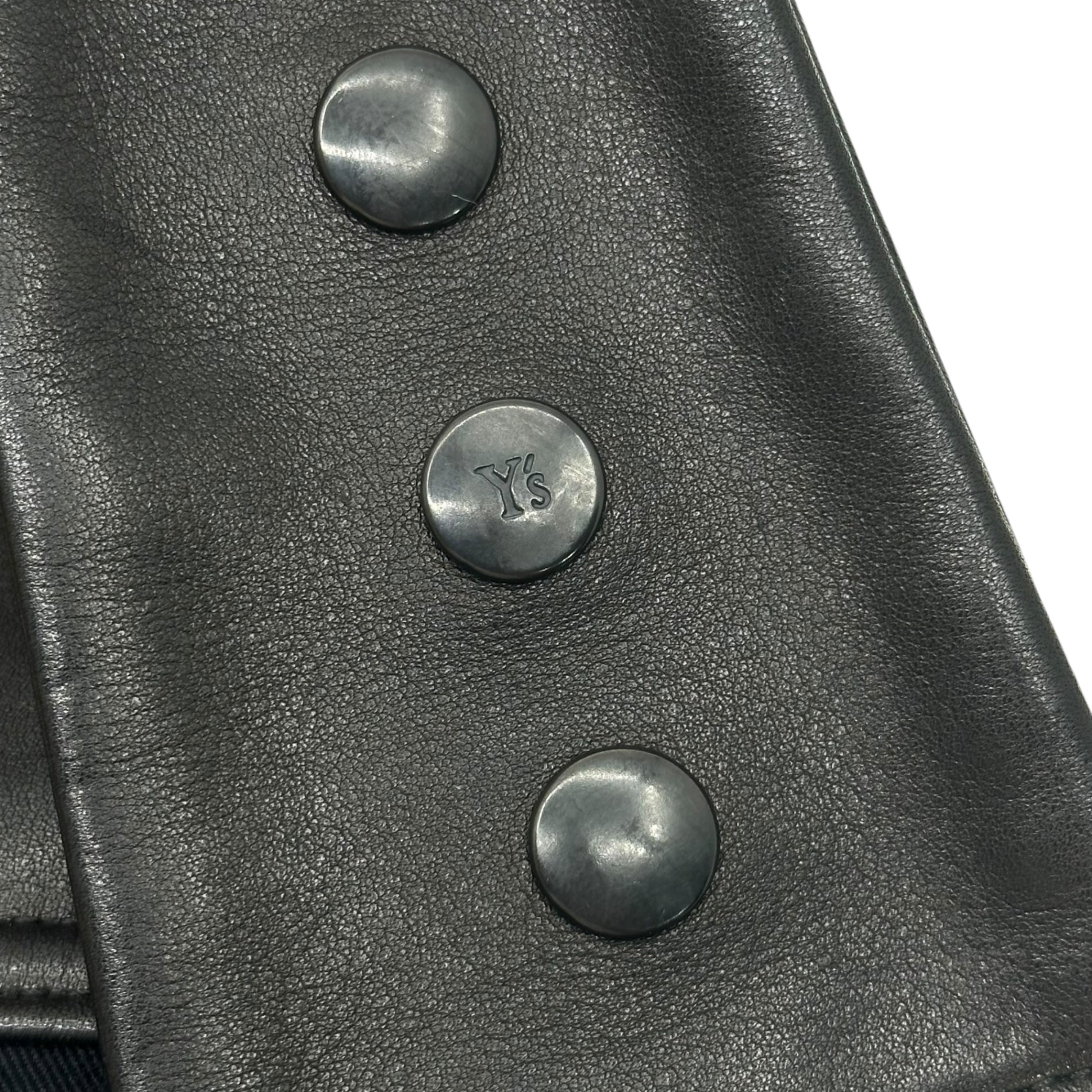 Y's(ワイズ) Leather Shoulder Bag レザー ショルダー ショルダー バッグ YY-I08-281 ネイビー×ブラック