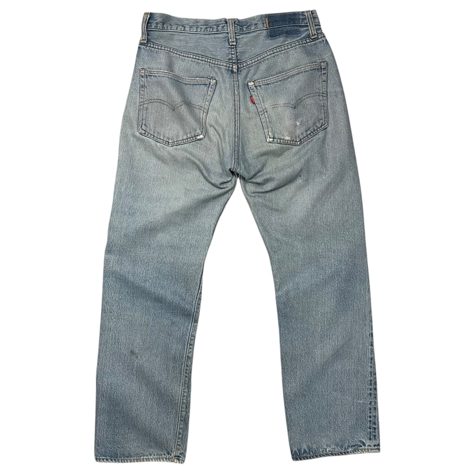 Levi's(リーバイス) 1973～1976's 501 Early 66 Model Vintage Denim Pants 66前期 ヴィンテージ デニム パンツ 実寸約W32 ライトインディゴ 70's 70年代 赤耳 ボタン裏6 66シングル