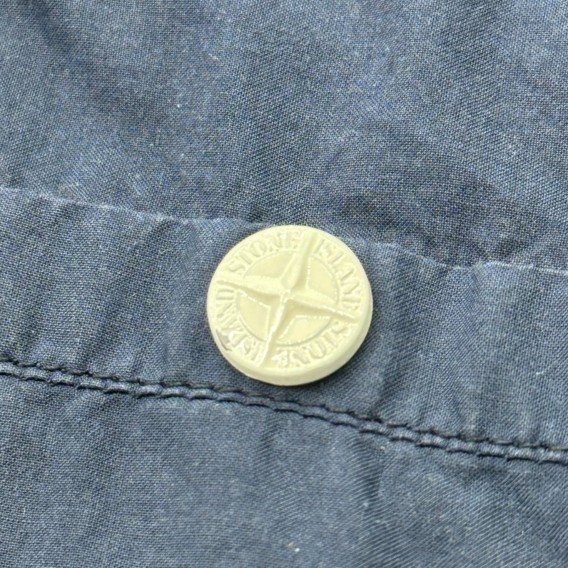 STONE ISLAND(ストーンアイランド) 13SS Cotton Zip-Up Shirt コットン ジップ アップ シャツ 581512702 XL ネイビー 長袖