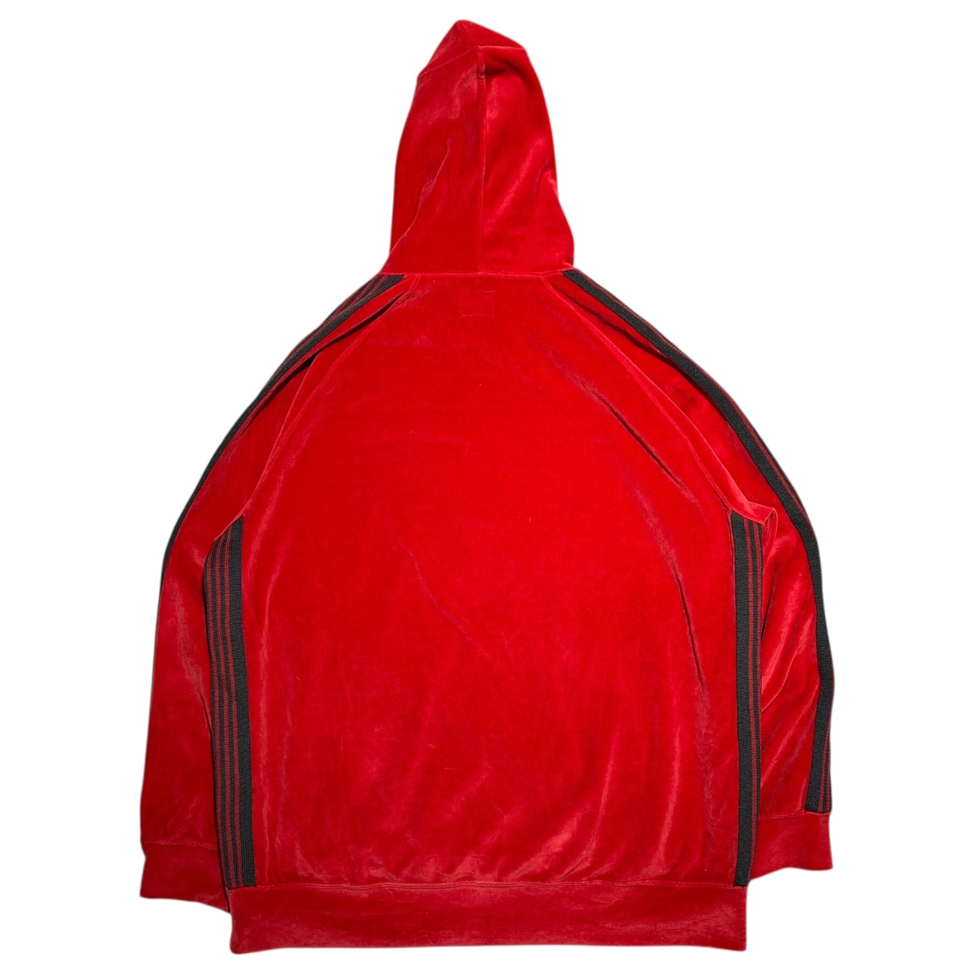 NEEDLES(ニードルズ) TRACK HOODY C/PE VELOUR トラック フーディ ベロア パーカー NS252 XL レッド