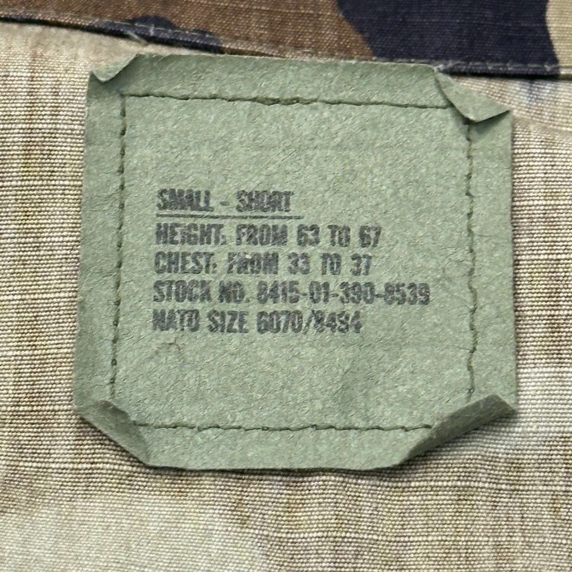 VINTAGE REMAKE(ヴィンテージリメイク) 00's KING AMBYR Remake US ARMY BDU Shirt キング アンバー リメイク アメリカ軍 シャツ 8415-01-390-8539 SMALL SHORT カーキ 2001年製造品 リメイク作品