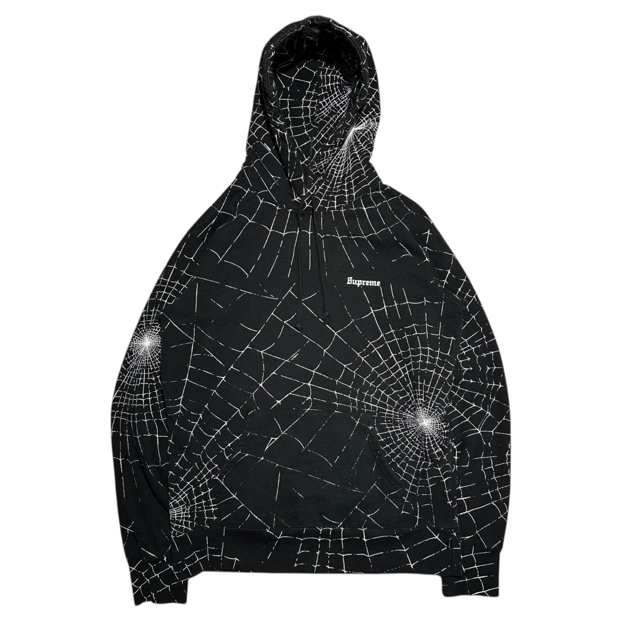 SUPREME(シュプリーム) 16AW Spider Web Hooded Sweatshirt スパイダー プルオーバー パーカー M ブラック 16FW フーディ