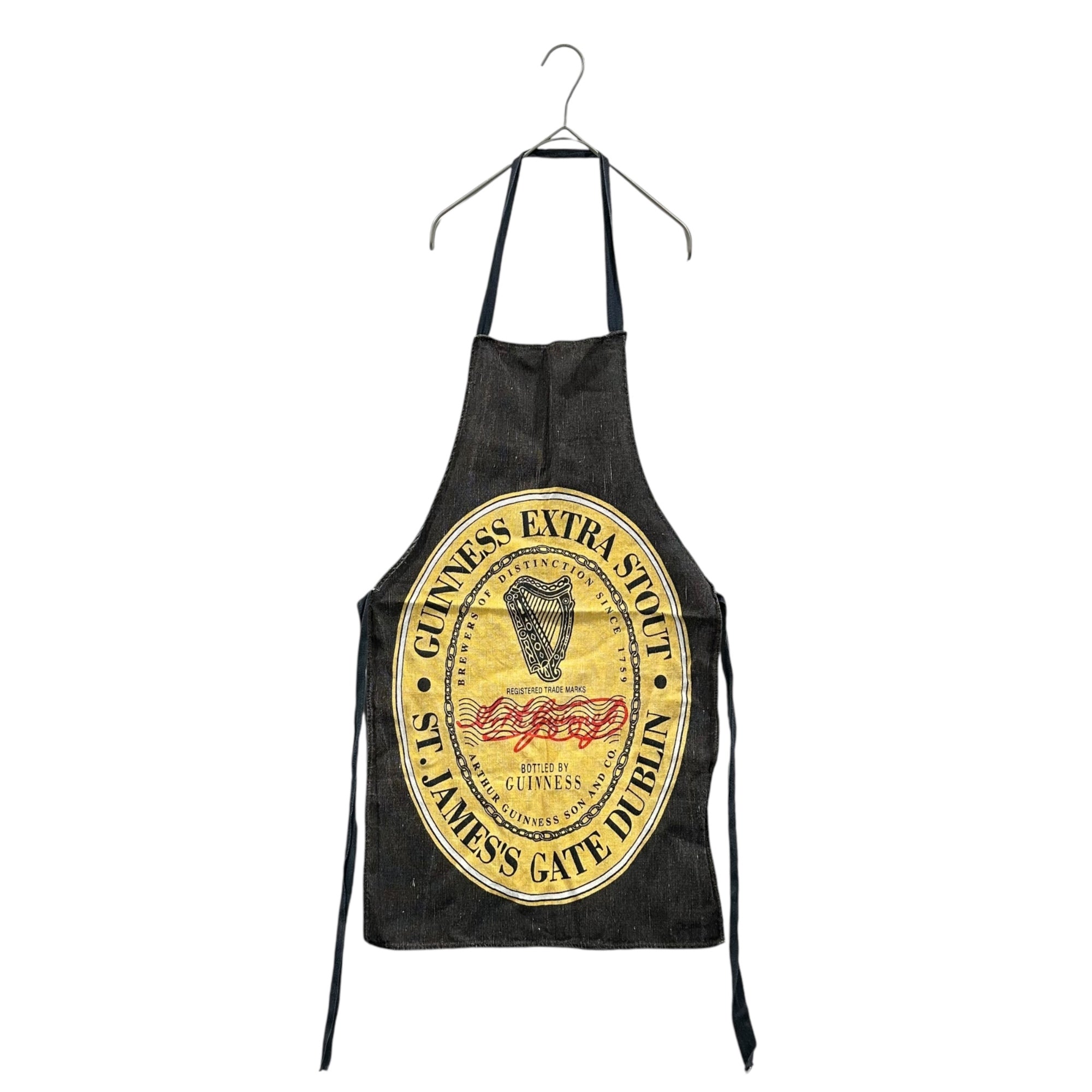 VINTAGE(ヴィンテージ) Ireland Beer Hemp Apron アイルランド ビール 麻 エプロン ブラウン×イエロー