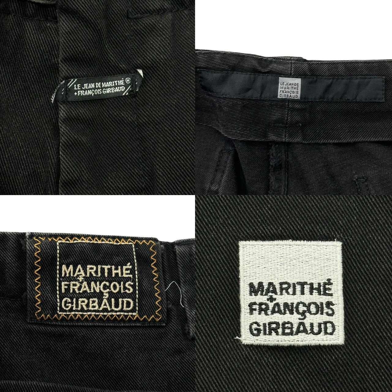MARITHE FRANCOIS GIRBAUD(マリテフランソワジルボー) 90's~00's Shuttle Cargo Baggy Wide Pants シャトル カーゴ バギー ワイド パンツ 36 ブラック×ホワイト ヴィンテージ B-BOY Y2K