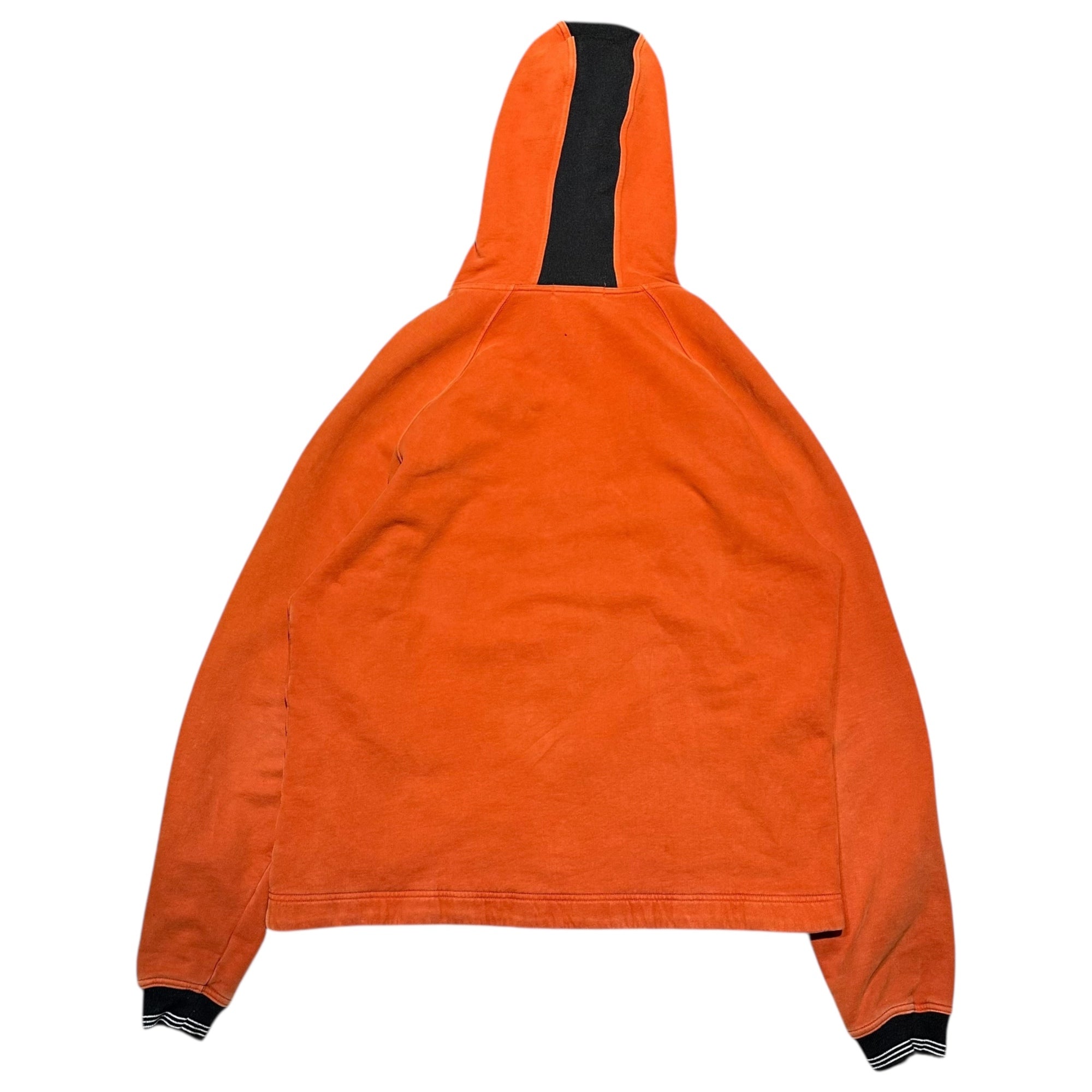 STONE ISLAND(ストーンアイランド) 00's Monochrome Patch Black Line Sweatshirt Hooded Jacket モノクロパッチ ブラックライン スウェット フーデッド ジャケット パーカー XL オレンジ