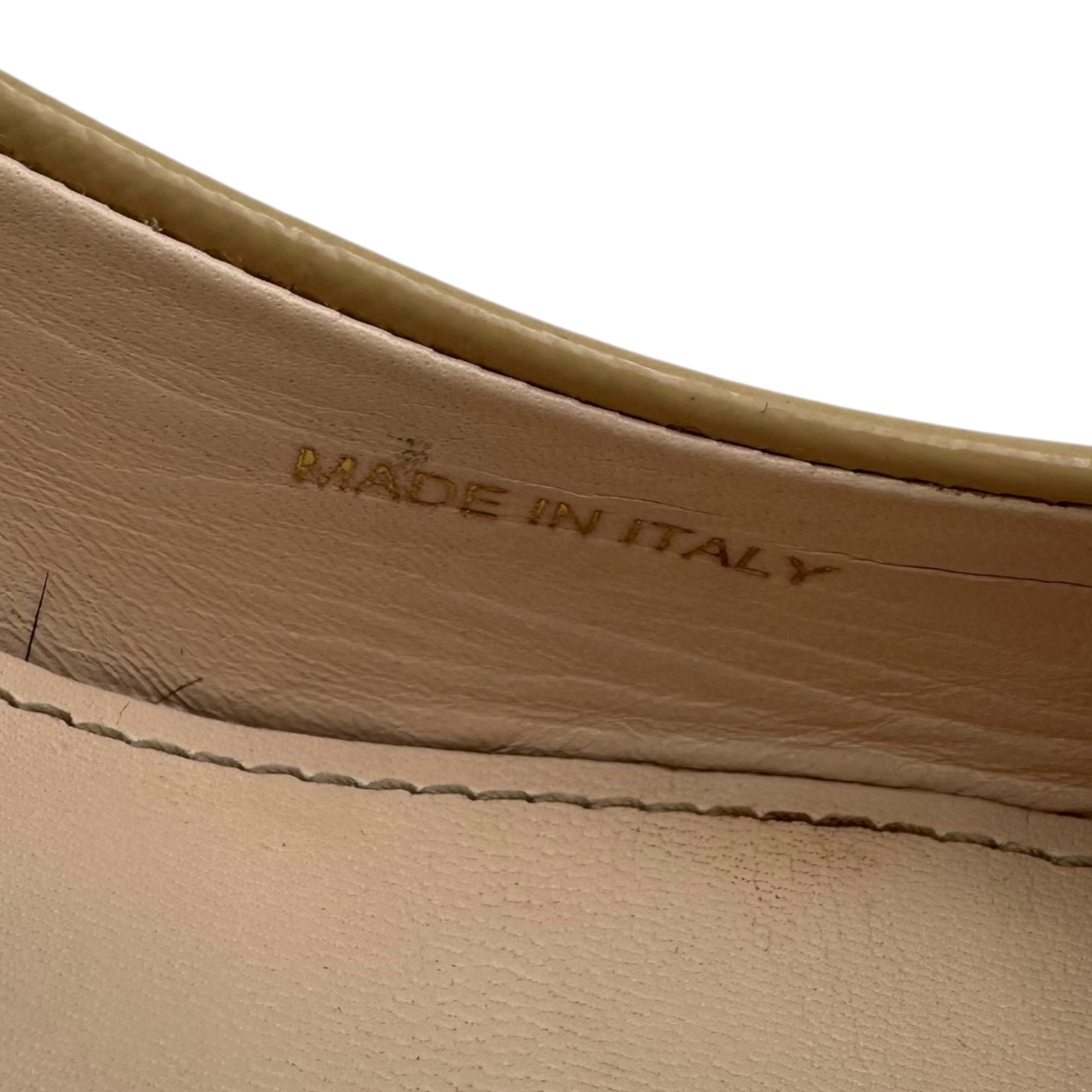 PRADA(プラダ) Patent Saffiano Leather Pumps パテント サフィアーノレザー パンプス 37 1/2 ベージュ