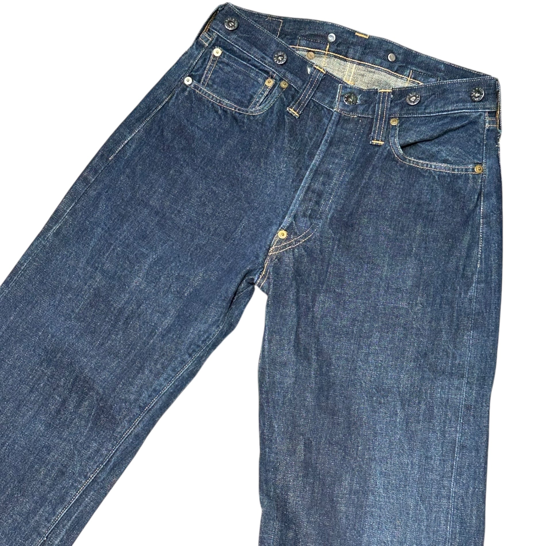 Levi's(リーバイス) 90's 1920 TYPE Lot 201 USA made Valencia Factory Denim Pants バレンシア工場 1920年復刻モデル デニム パンツ 201-0020 W30 L36 インディゴ ボタン裏刻印555 1999年製 90年代 ヴィンテージ