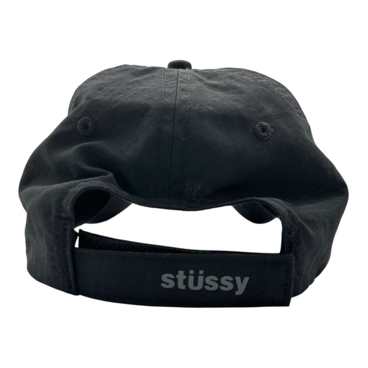 STUSSY(ステューシー) NYLON REFLECTIVE CAP ナイロン リフレクティブ キャップ ブラック×シルバー