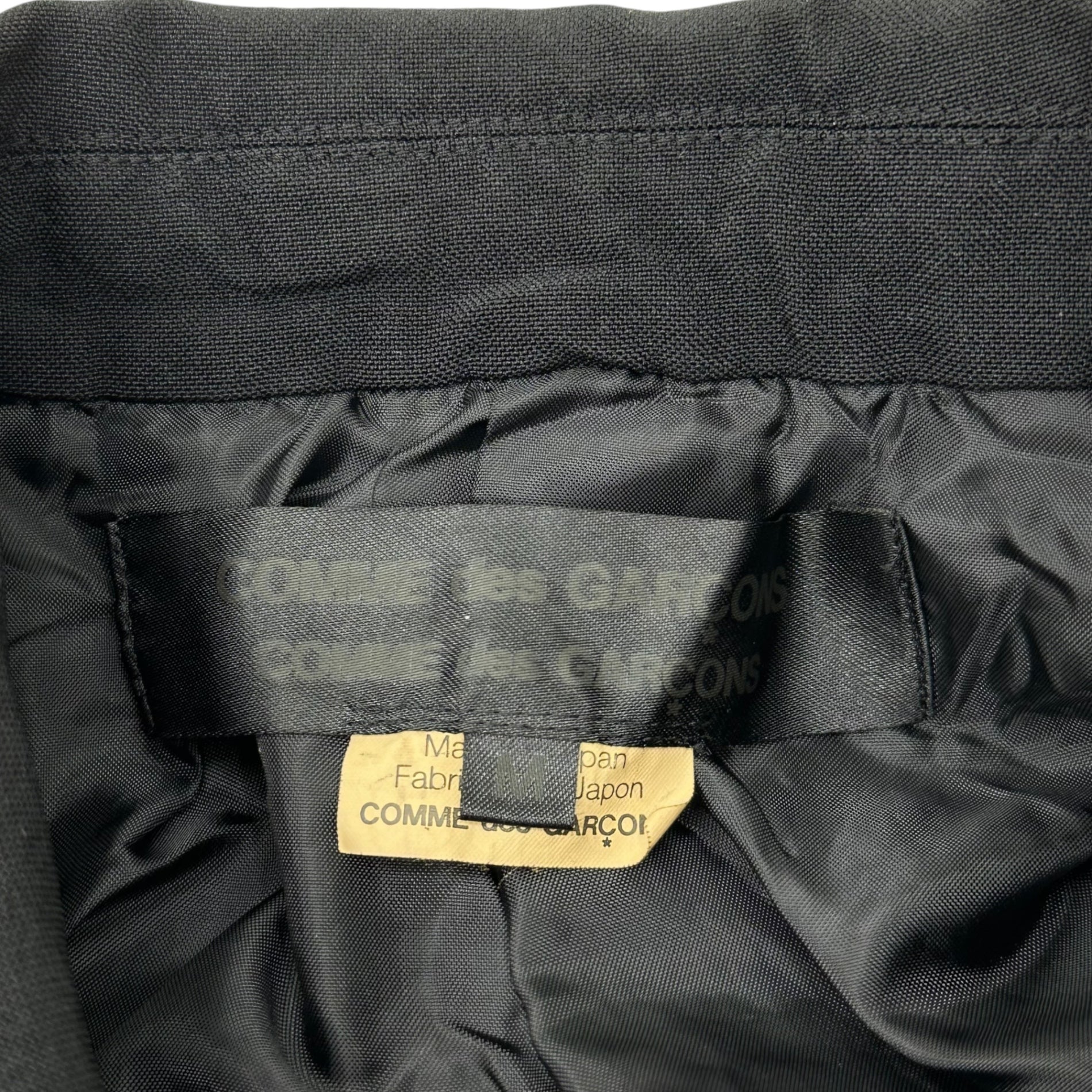 COMME des GARCONS COMME des GARCONS(コムデギャルソンコムデギャルソン) 13AW Round Collar Polyester Ribbon Decorated Jacket 丸襟 ポリエステル リボン 装飾 ジャケット RL-J029 M ブラック AD2013