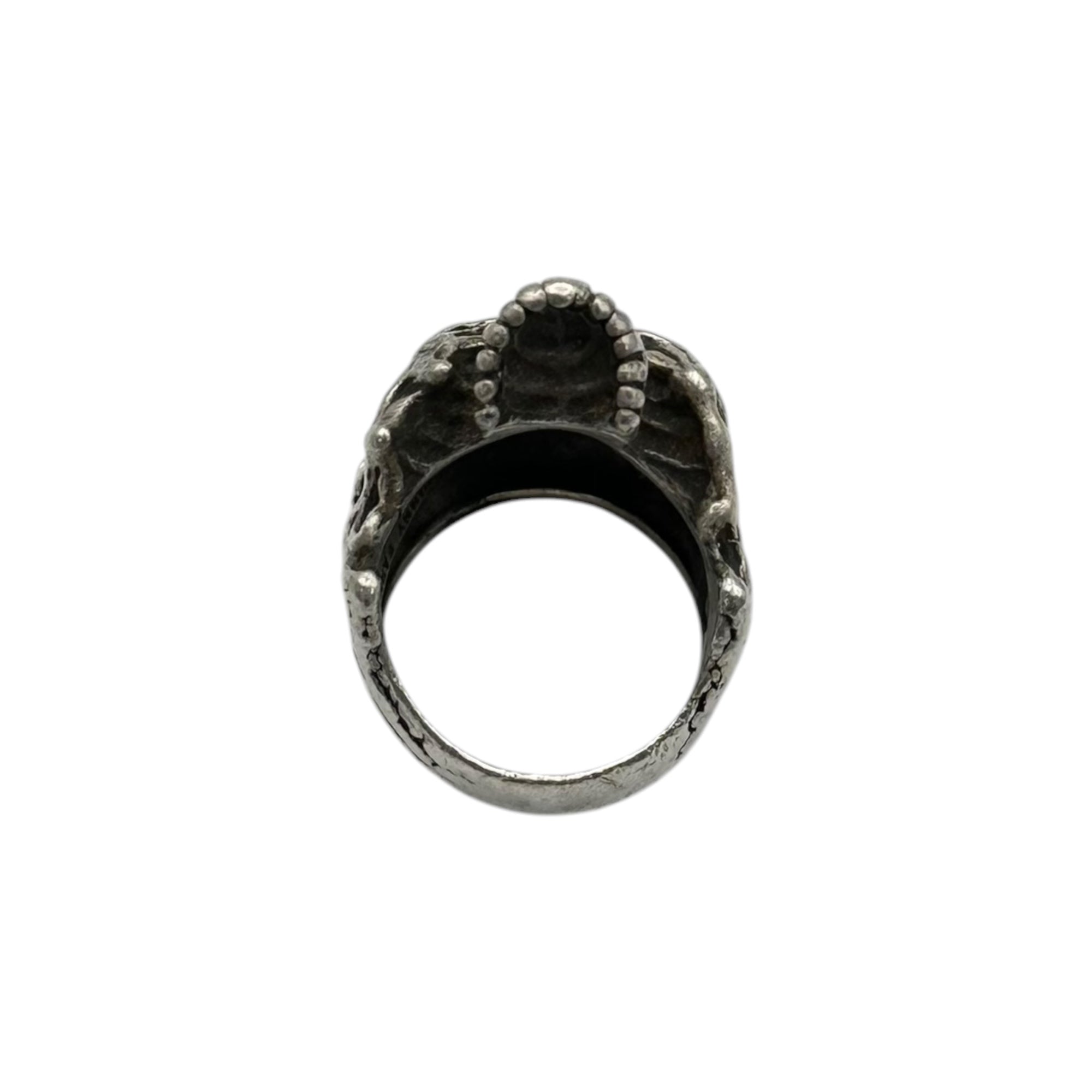 UNDERCOVER × Funny Farm(アンダーカバー × ファニーファーム) 90's Collaboration Four-Eyed Skull Silver Ring 90年代 四ツ目 スカル シルバー リング 9～10号 シルバー 96～99年 タトゥーアーティスト ボブ・ベッセルス氏 マーク・パラモア氏 ヴァンダライズ一ノ瀬氏 JONIO氏 コラボ 稀少アイテム