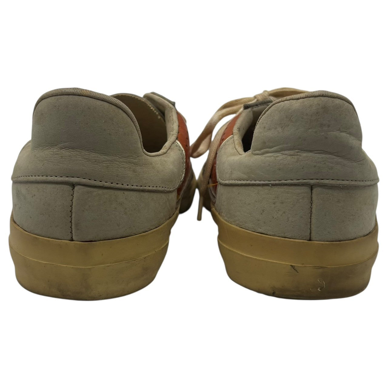 COMME des GARCONS HOMME HOMME(コムデギャルソンオムオム) 1999～2001 Punched Leather Low-Cut Sneakers パンチング レザー ローカット スニーカー 25.5(26.5cm程度) ホワイト×オレンジ 90's 00's アーカイブ