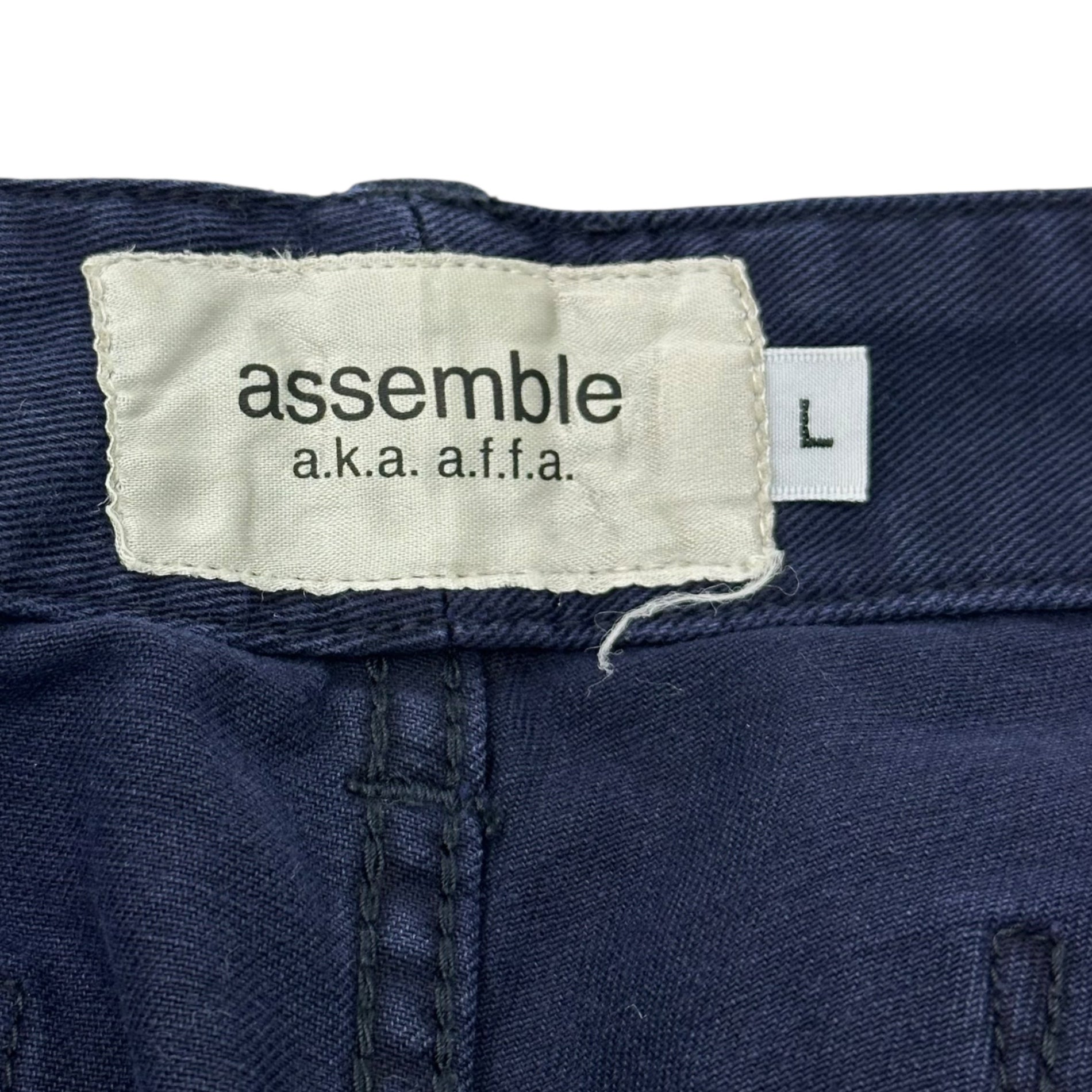 assemble a.k.a AFFA(アッセンブルエーケーエーエーエフエフエー) Bondage Cotton Pants ボンテージ コットン パンツ AFN4502 L ネイビー