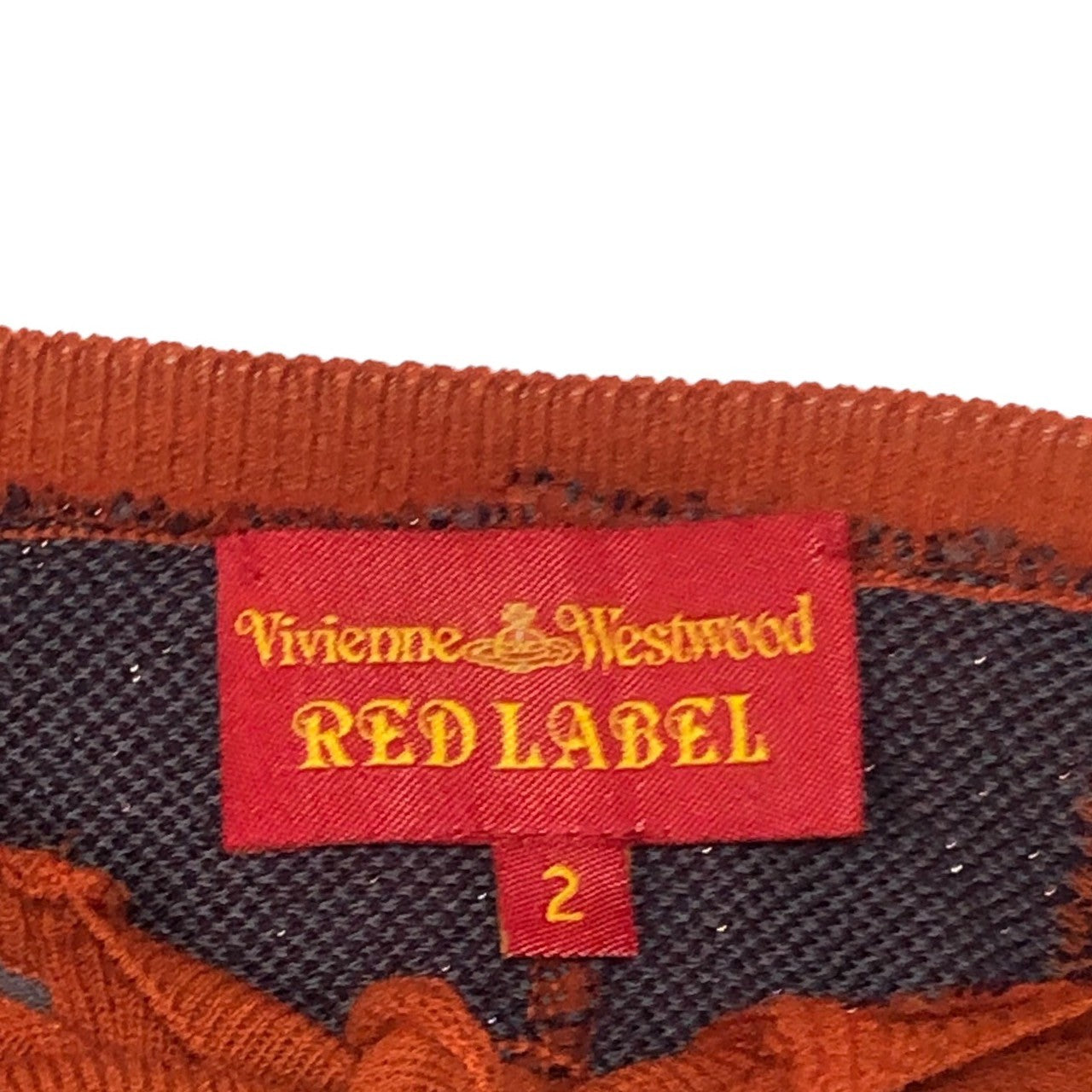 Vivienne Westwood RED LABEL(ヴィヴィアンウエストウッドレッドレーベル) lame design bolero ラメ デザイン ボレロ カーディガン 357-01-15029 2(M程度) オレンジ×パープル Y2K