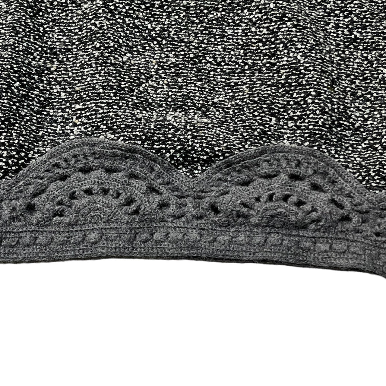 YOSHIYUKI KONISHI(ヨシユキコニシ) 80's ~ 90's  Hexagram wool knit 六芒星 ウール ブレンド クルーネック ニット 表記無し(XL程度) グレー×ブラック FICCE UOMO フィッチェ 80年代 ～ 90年代 ドン小西