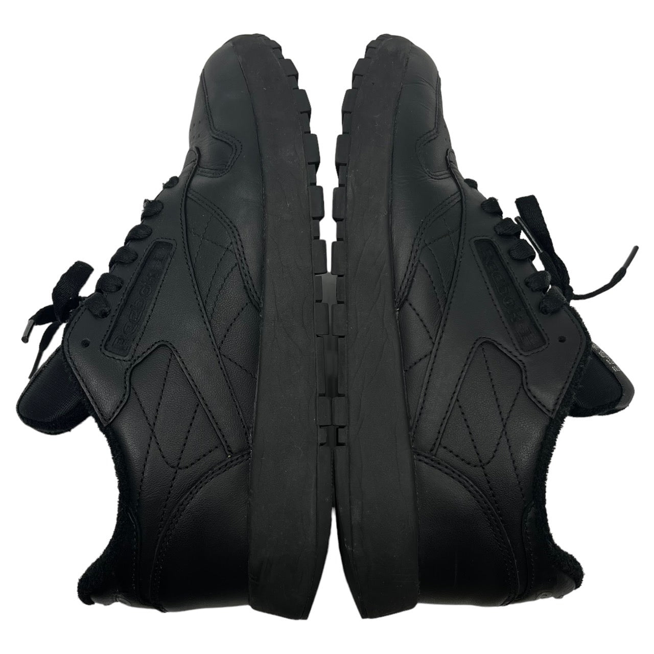 MAISON MARGIELA×Reebok (メゾンマルジェラ×リーボック) TABI SHOES SNEAKER BLACK CLASSIC LEATHER PROJECT 0 CL/足袋/タビシューズ/クラシックレザー H04864 SIZE 27.0cm ブラック 箱付/ソックス・袋無し