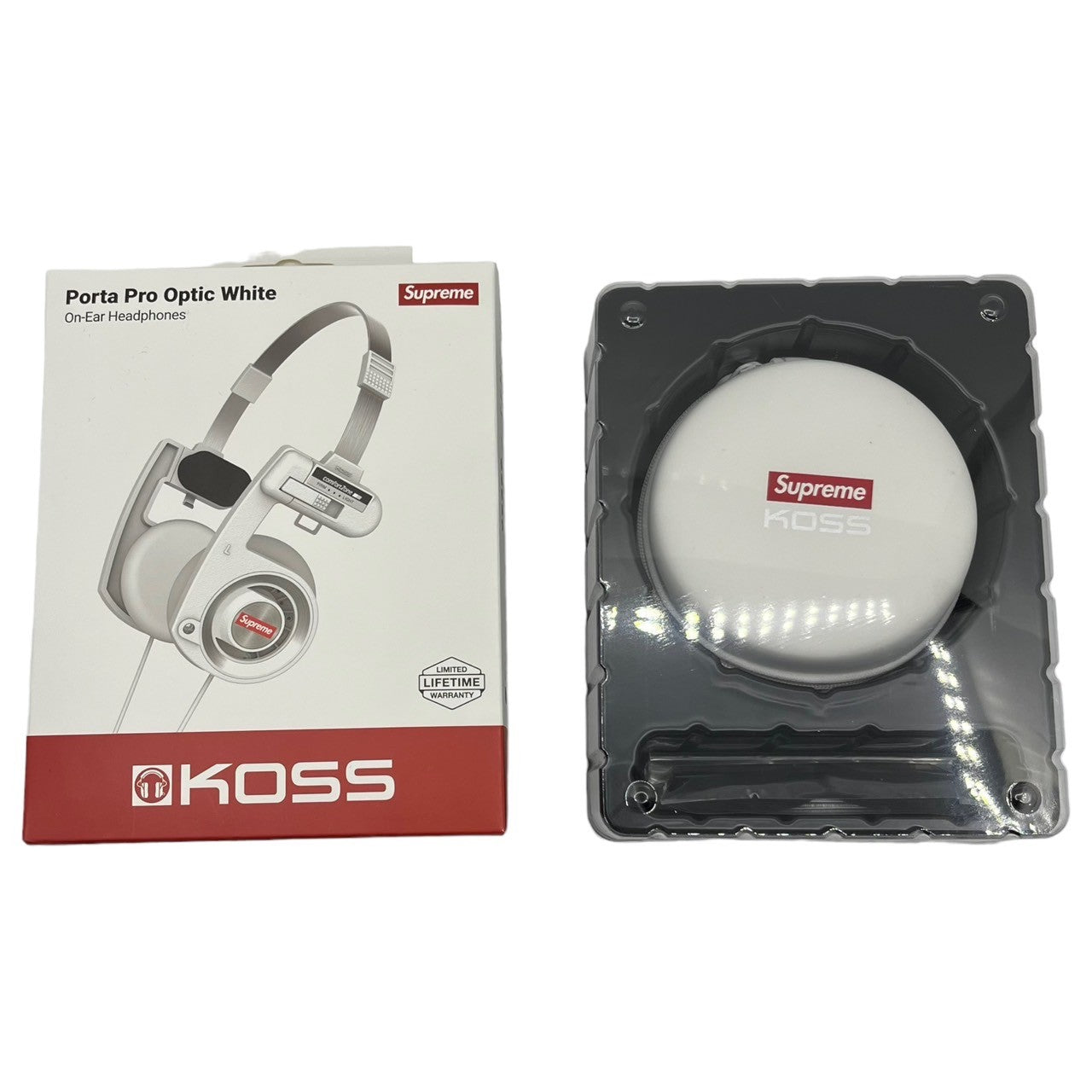 SUPREME×Koss(シュプリーム×コス) 23AW PortaPro Headphones ヘッドホン イヤホン ホワイト 23FW 動作確認済み