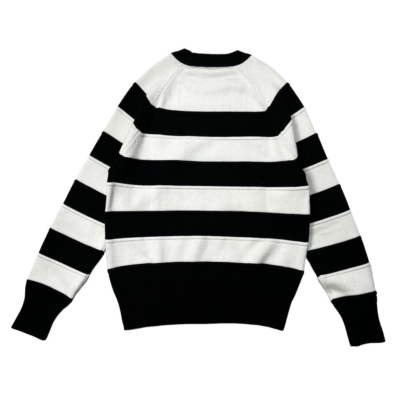 ami alexandre mattiussi(アミアレクサンドルマテュッシ) 20AW border cotton knit ボーダー コットン  ニット A20HK025.005 SIZE L ホワイト×ブラック