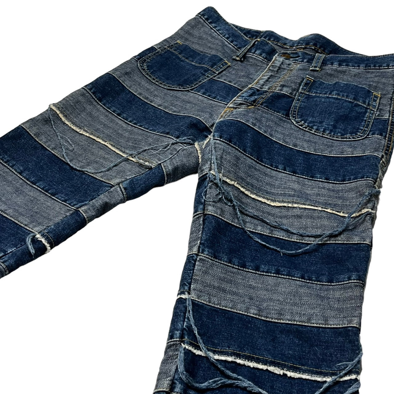 HYSTERIC GLAMOUR(ヒステリックグラマー) 00's Umihebi denim pants ウミヘビ ツギハギ デニム パンツ  ジーンズ フレア 2AP-9632 M インディゴ ブルー系 Y2K　名作