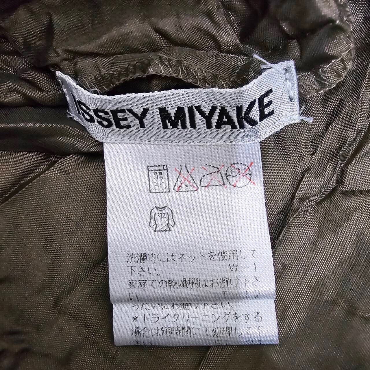 ISSEY MIYAKE(イッセイミヤケ) 98AW pleated long dress/プリーツロングワンピース/ドレス IM84-FH918  SIZE S カーキ 90's/ヴィンテージ/アーカイブ/シワ加工