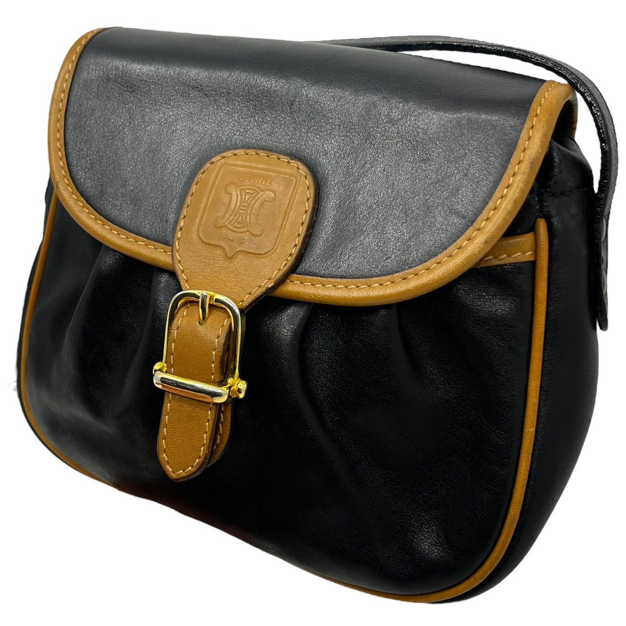 CELINE(セリーヌ) triomphe mini leather shoulder bag/トリオンフミニレザーショルダーバッグ M07 OLD  CELINE/ヴィンテージ