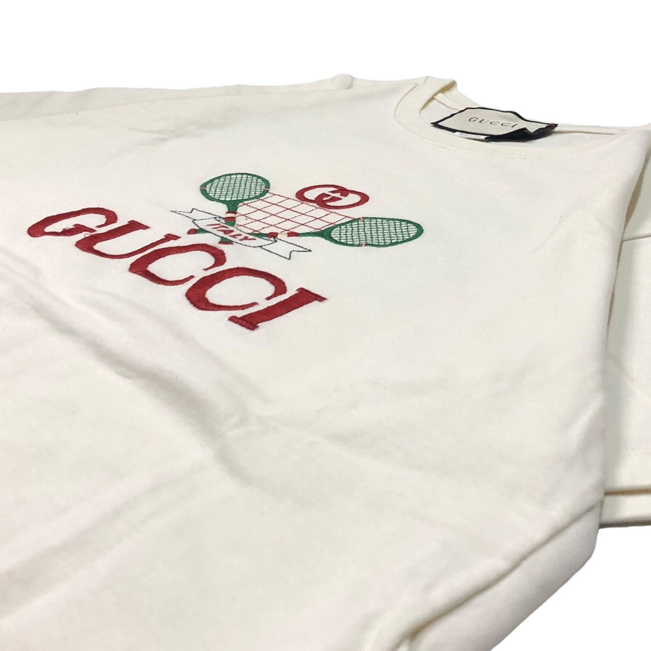 GUCCI(グッチ) 20SS Club Multi Tee テニス 刺繍 ロゴ 半袖 Tシャツ 