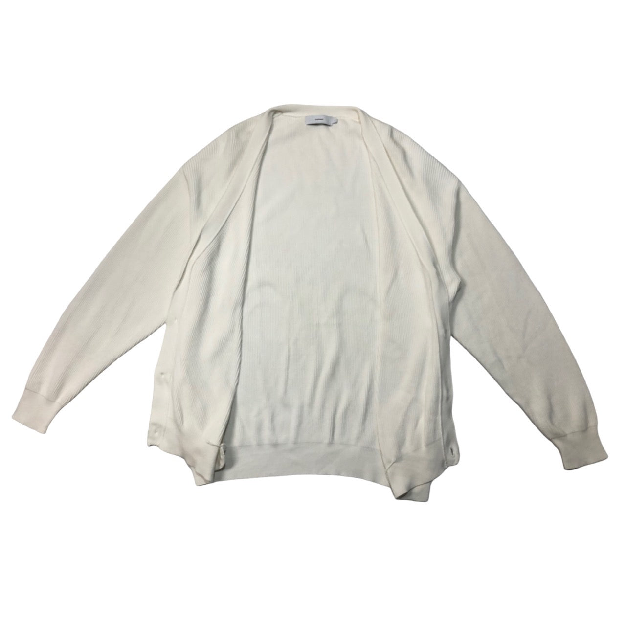 Graphpaper(グラフペーパー) High Density Cotton Knit Cardigan/高密度コットンニットカーディガン GM201-80075 SIZE 2(M) ホワイト 完売品