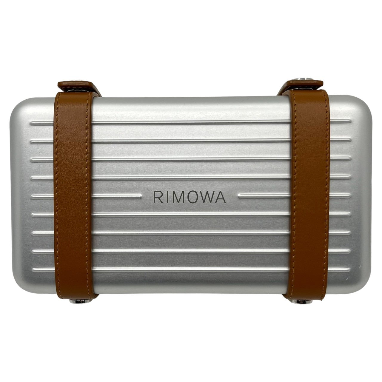 RIMOWA(リモワ) PERSONAL クロスボディバッグ アルミニウム ショルダーバッグ 99011000 シルバー×ブラウン