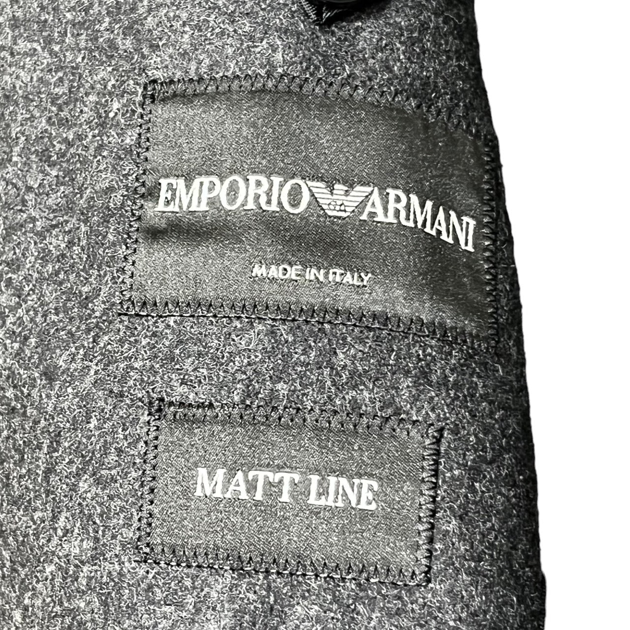 EMPORIO ARMANI(エンポリオアルマーニ) wool double-breasted jacket / ウール ダブルジャケット コート  H1G610 54(XL程度) グレー