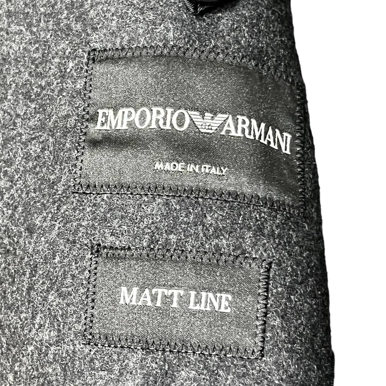 EMPORIO ARMANI(エンポリオアルマーニ) wool double-breasted jacket / ウール ダブルジャケット コート H1G610 54(XL程度) グレー