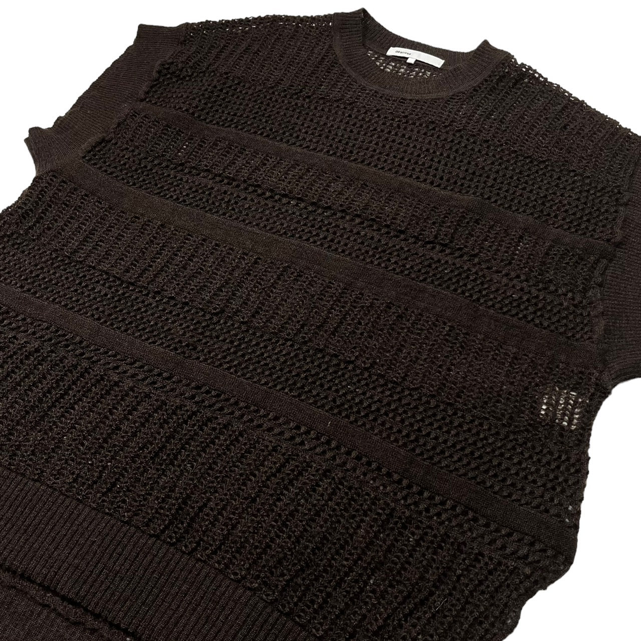 08 sircus(ゼロエイトサーカス) mesh mohair knit vest メッシュ モヘヤ ニット ベスト S20AL-KN03 SIZE 1(S) ブラウン