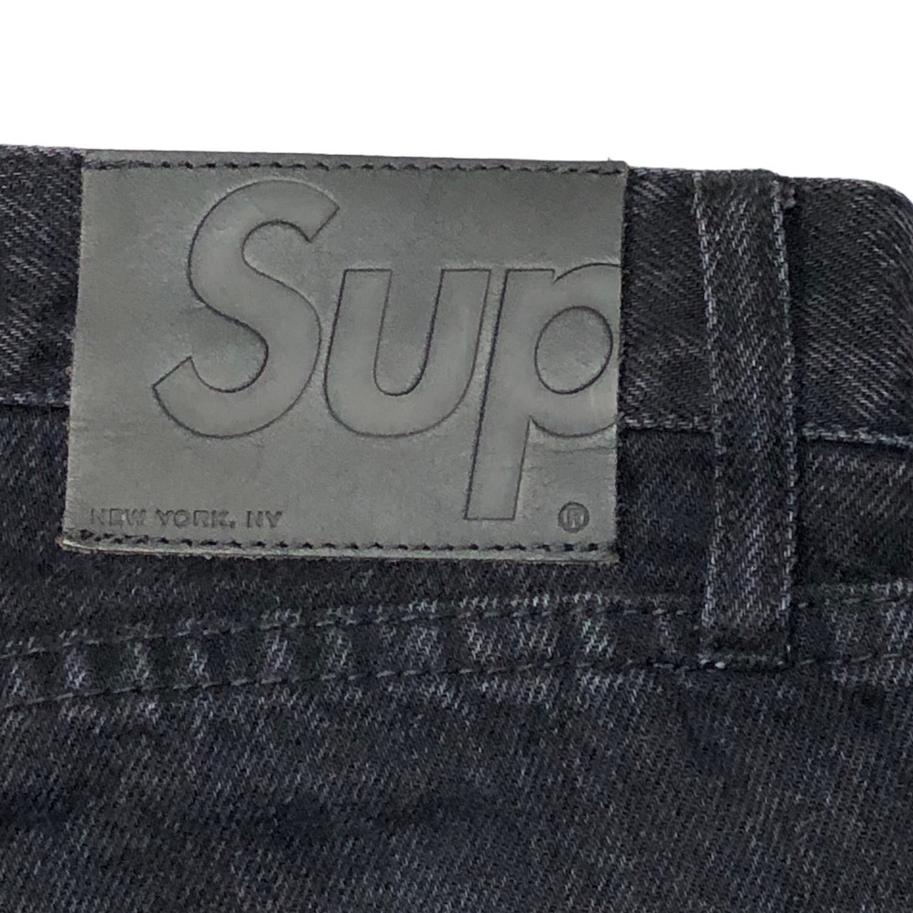 SUPREME(シュプリーム) Washed Black Slim Jean/ウォッシュドブラックスリムジーンズ/デニムパンツ W34 ブラック WOOSTER 合同会社タグ