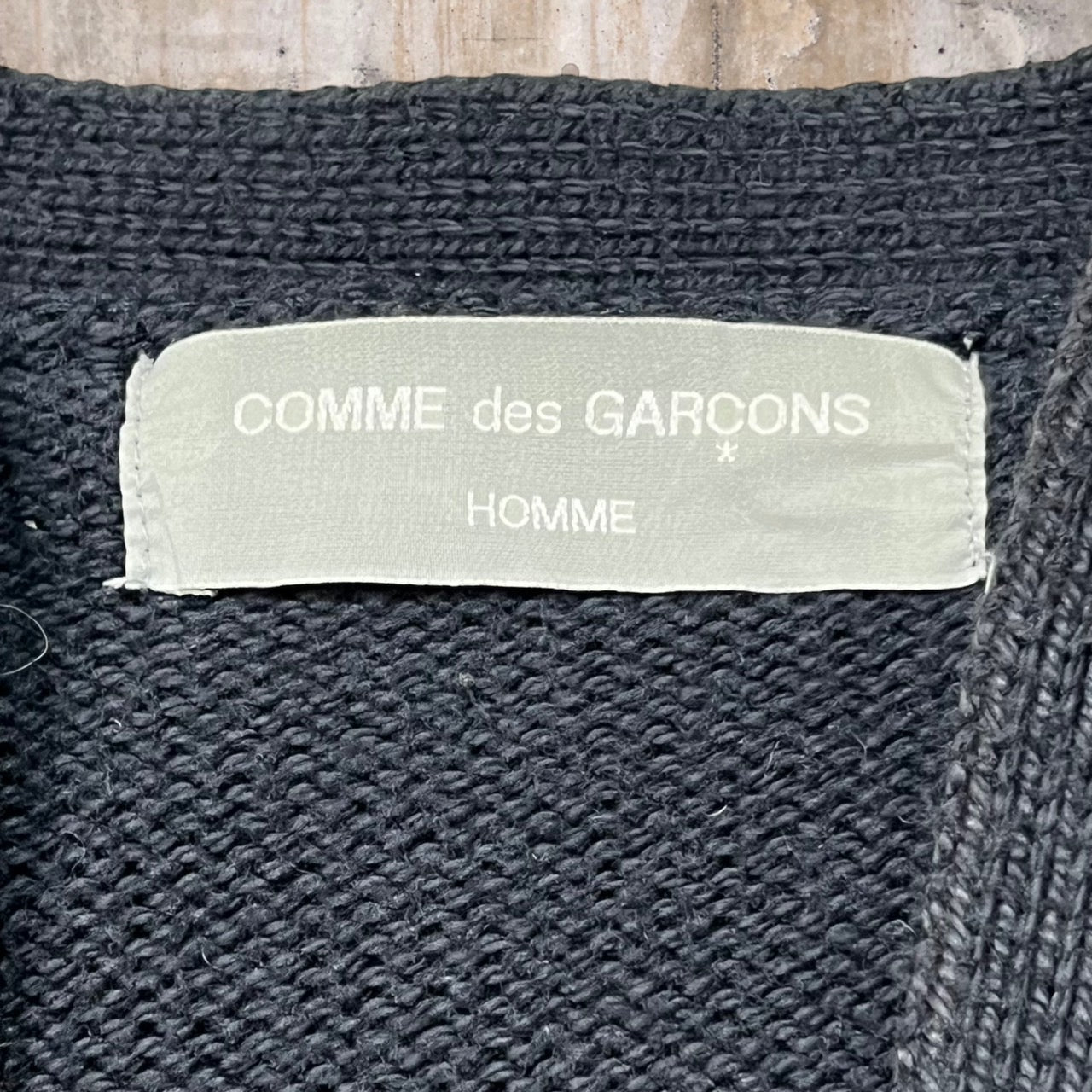 90s COMME des GARCONS HOMME バックロゴカーディガン