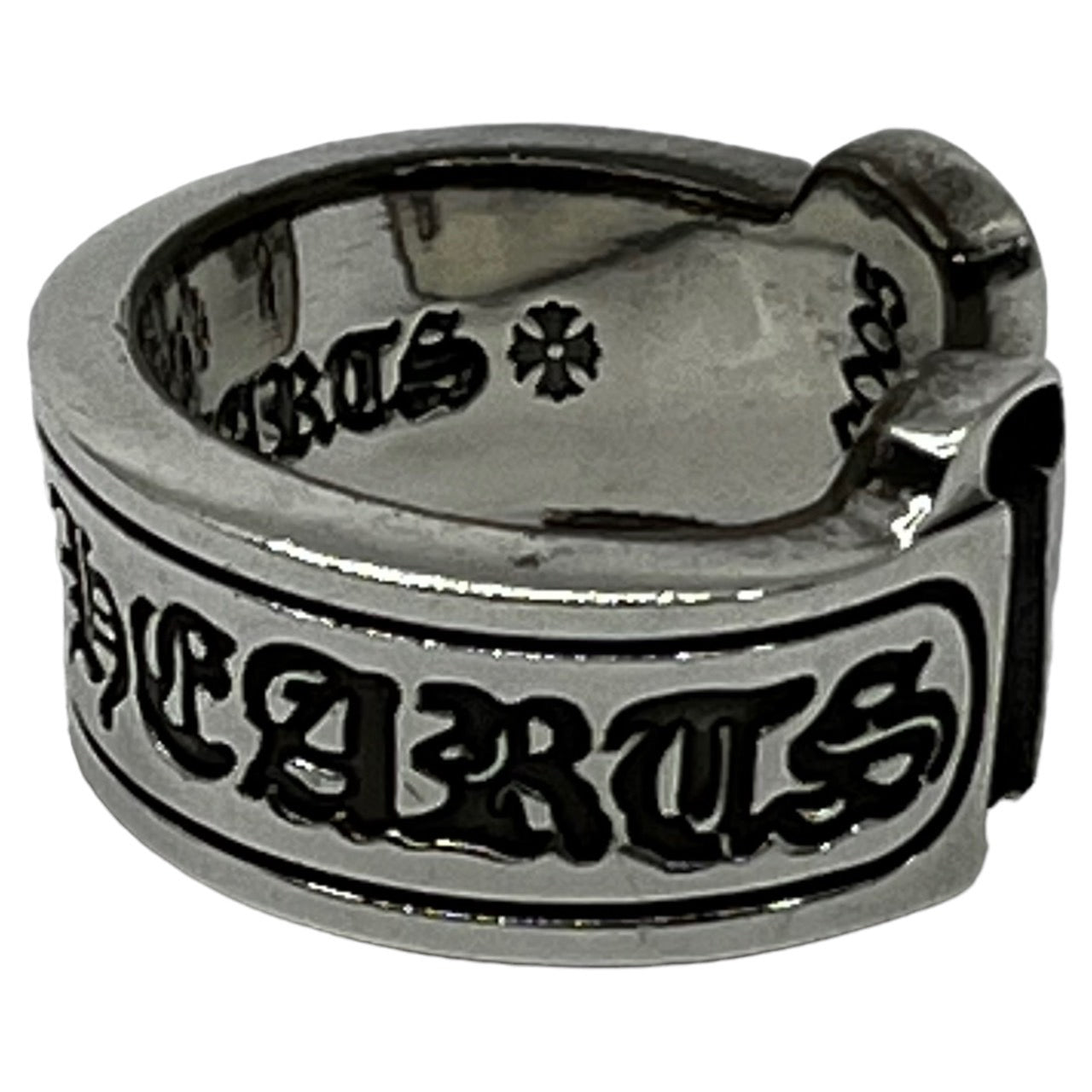 CHROME HEARTS(クロムハーツ) SCROLL LABEL RING スクロールラベルリング 18号 シルバー ビヨンクール購入証明書付属