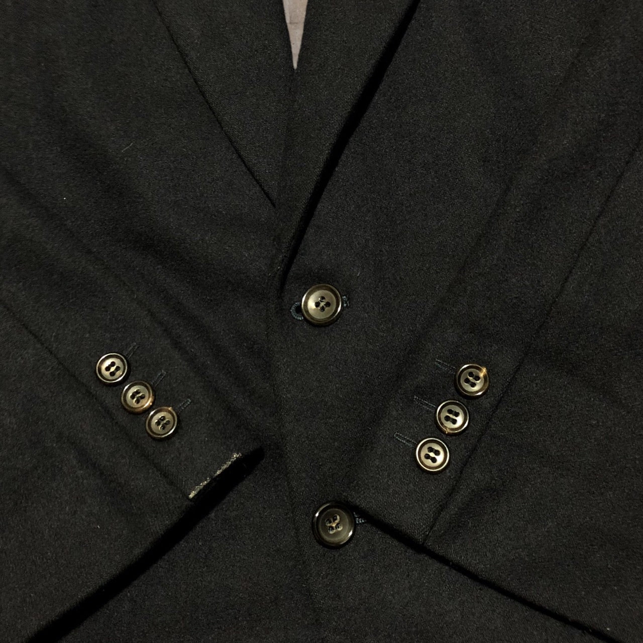 COMME des GARCONS HOMME(コムデギャルソンオム) 80's vintage three button wool  jacket/ヴィンテージ3Bウールジャケット/川久保玲/本人期 HJ-05035S SIZE S ネイビー