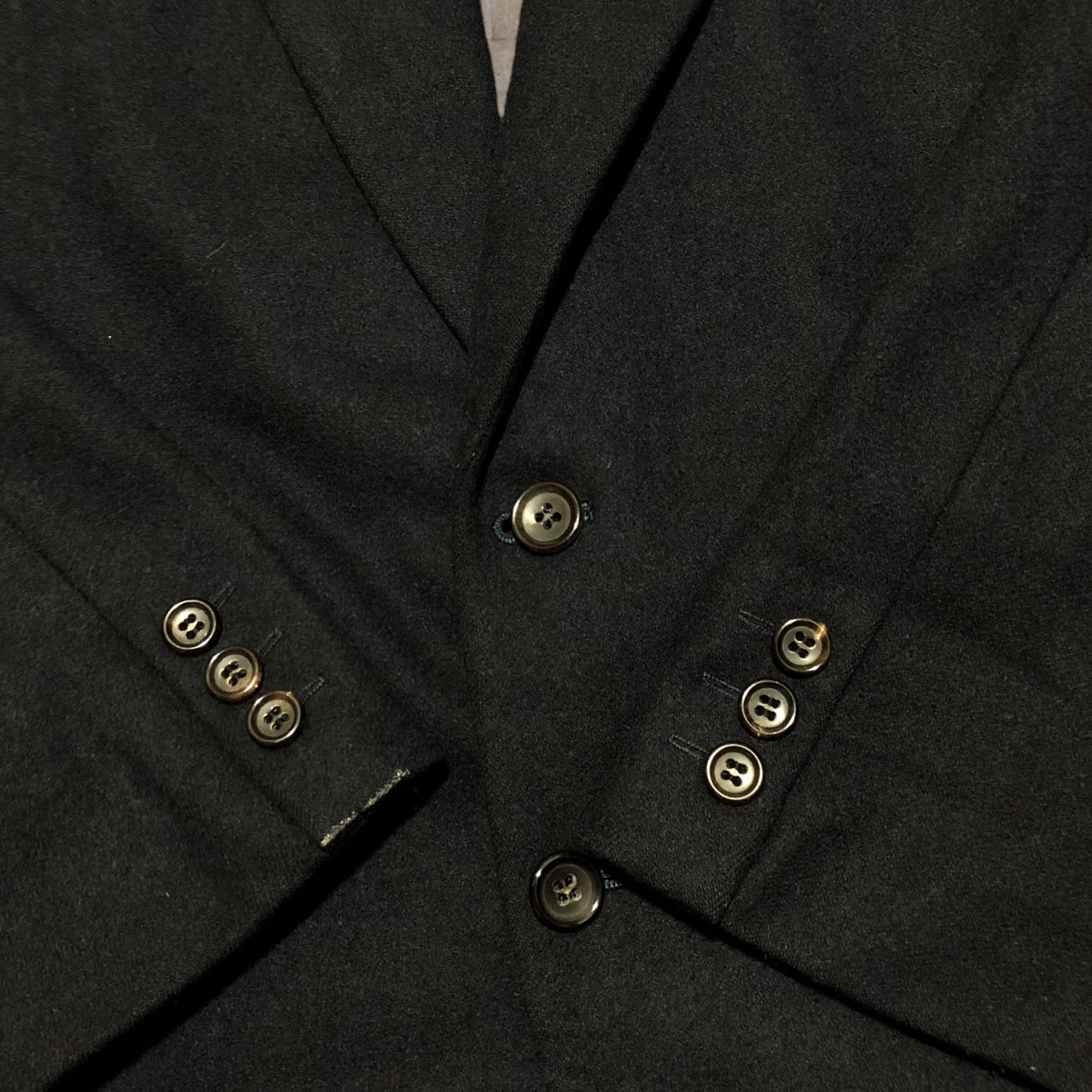 COMME des GARCONS HOMME(コムデギャルソンオム) 80's vintage three button wool jacket/ヴィンテージ3Bウールジャケット/川久保玲/本人期 HJ-05035S SIZE S ネイビー