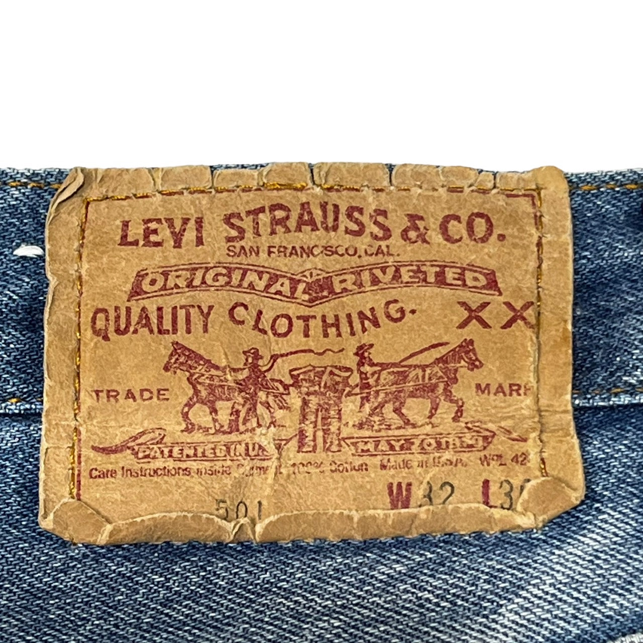 Levi's(リーバイス) 80's 501 vintage denim pants ヴィンテージ ストレート デニム パンツ 501-0000 W32 インディゴ バレンシア工場555　USA製