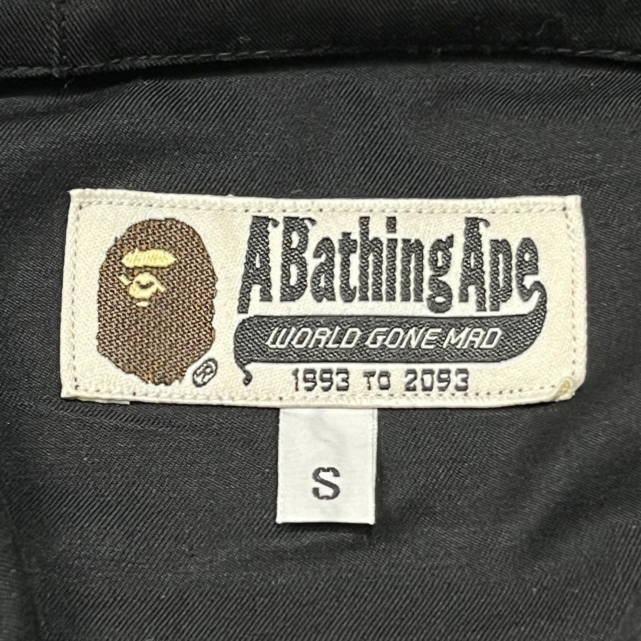 A BATHING APE(アベイシングエイプ) 00's monkey patch mountain hoodie コットンマウンテンパーカー ジャケット 001LJ0301009X SIZE S ブラック Y2K