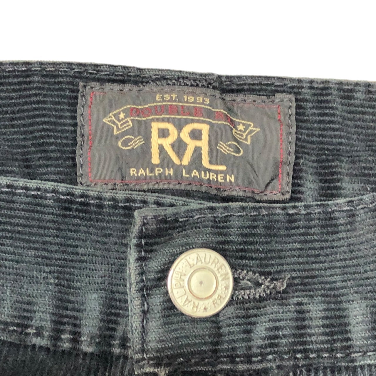 RRL(ダブルアールエル) コーデュロイ トラウザー パンツ 34/32 ブラック USA製